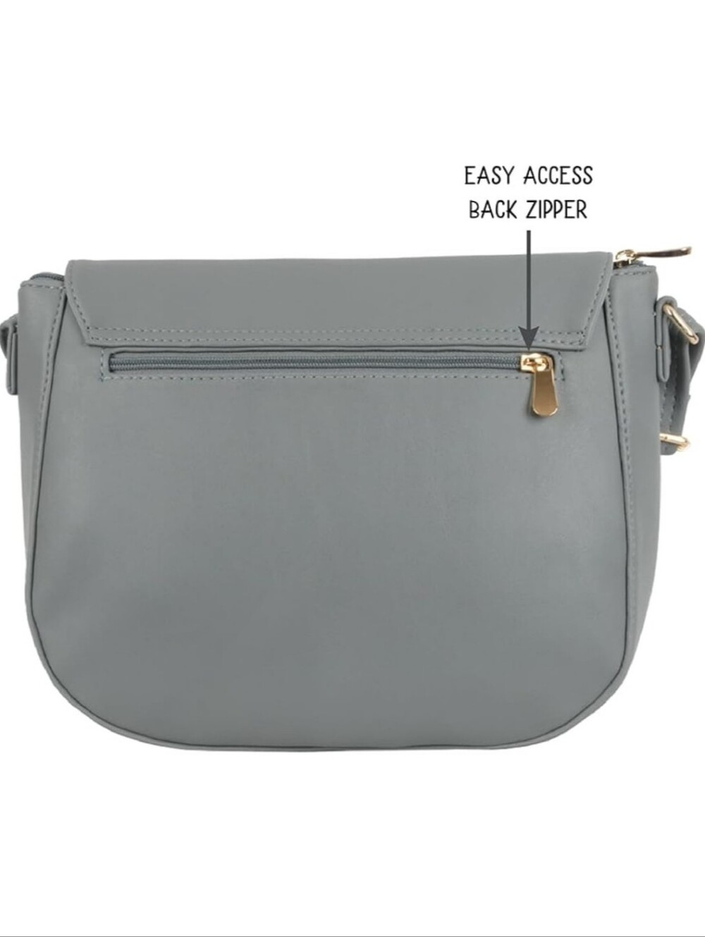 Baggit Ashlyn Ice Blue Crossbody Handbag | Women’s Casual Sling Bag with Zipper - Picture 4 of 6